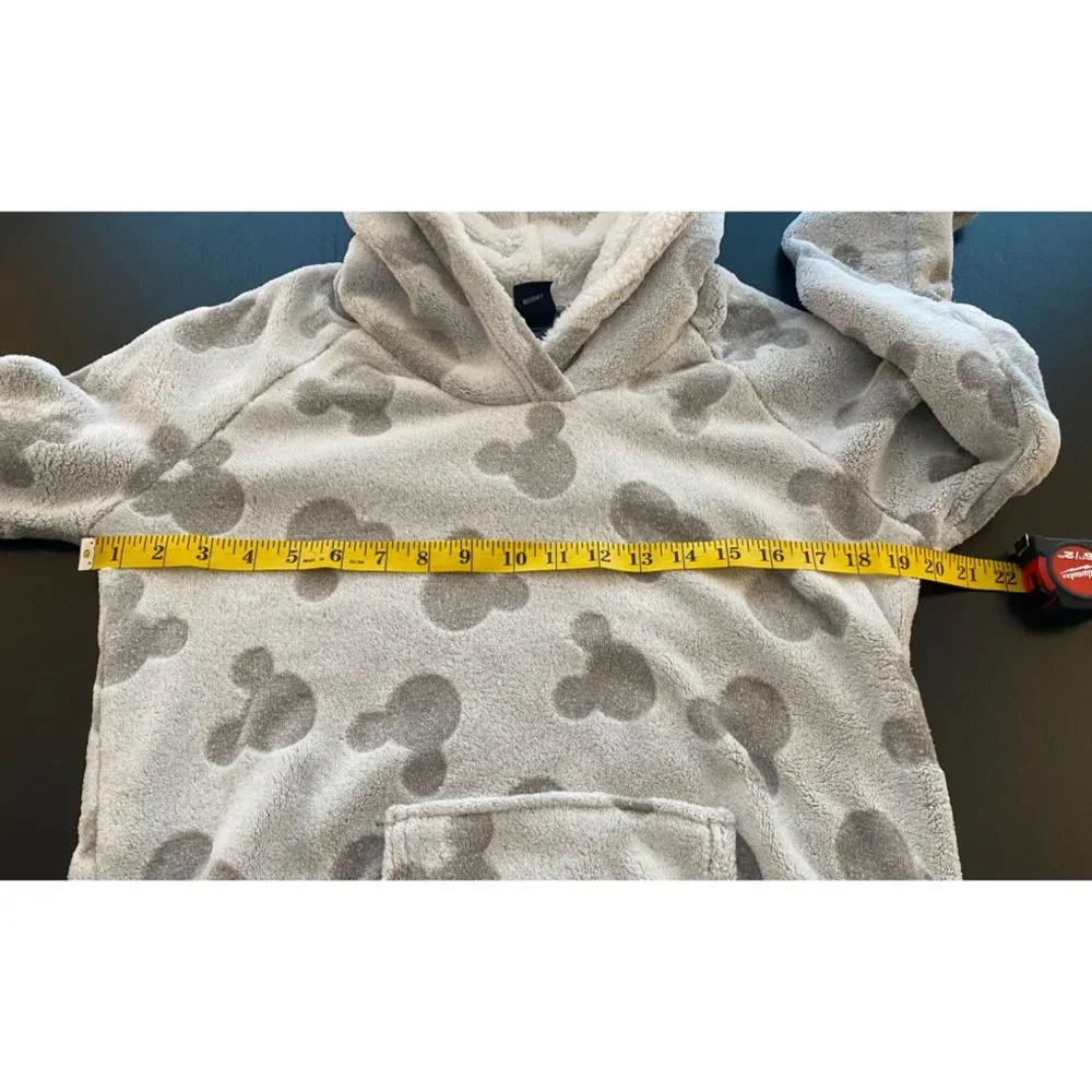Disney Mickey Fleece Lounge Hoodie‎ Women Small Grey Pajamas PJs Plush Cozy Warm - Picture 13 of 16